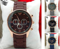 Men's Stainless Steel Analog Watch Brown Grey Black Blue
