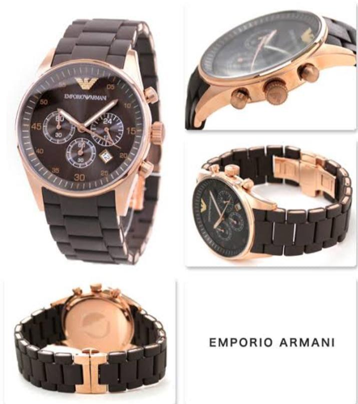 Men's Stainless Steel Analog Watch Brown Grey Black Blue