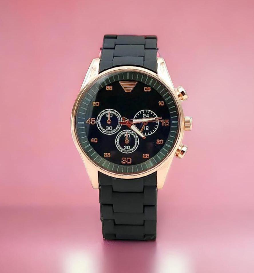 Men's Stainless Steel Analog Watch Brown Grey Black Blue