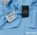 Men's Wash & Wear Plain Blue Suit Khadi