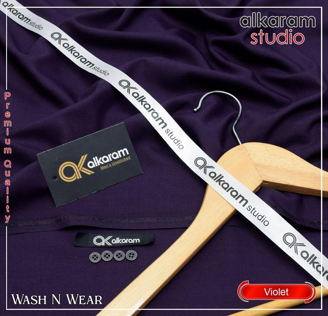 Men's Unstitched Wash & Wear Suit Purple All Season
