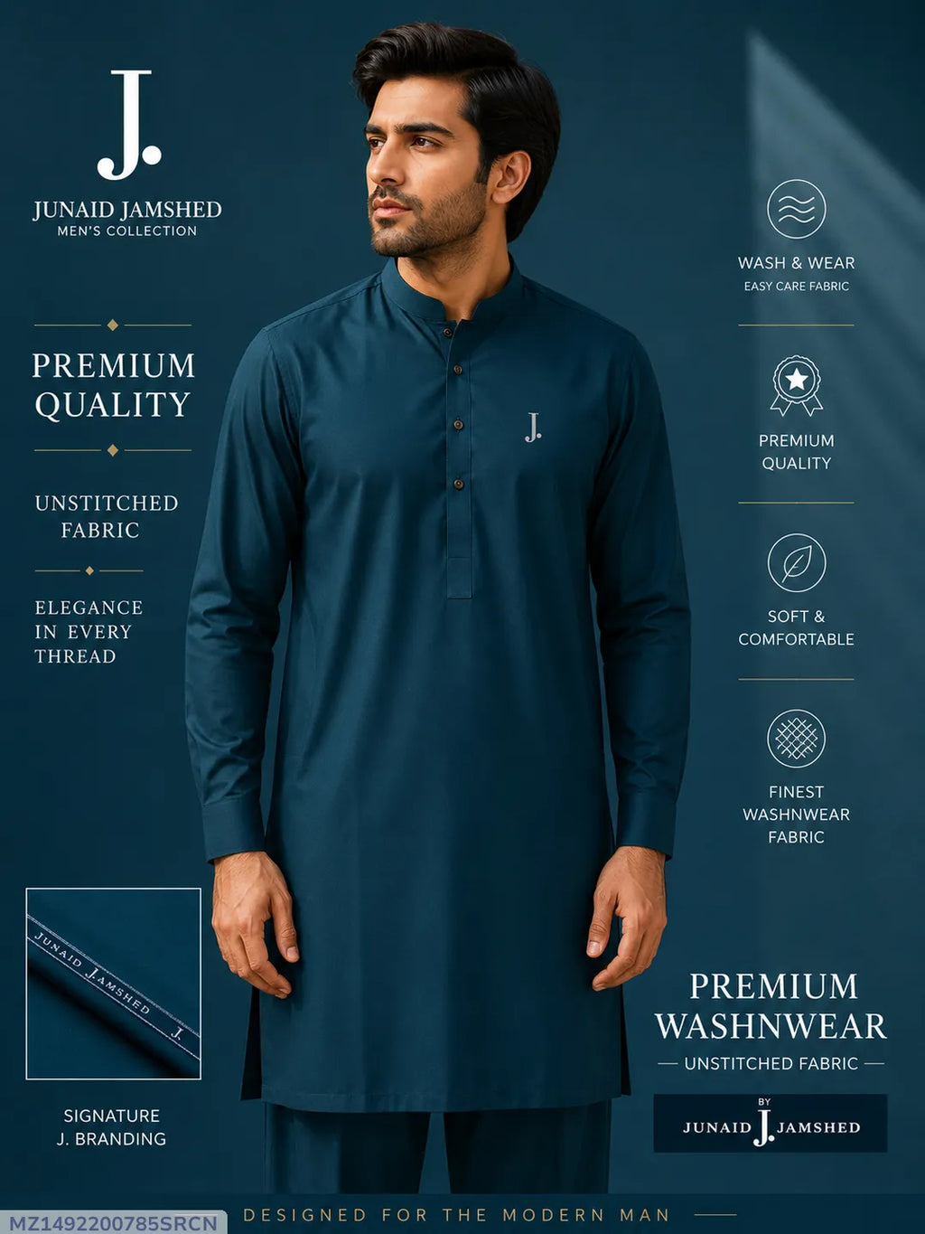 Men’s Unstitched Wash And Wear Plain Suit