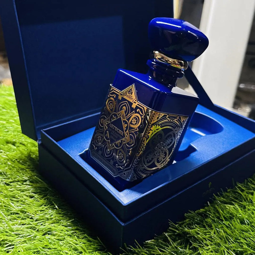 Oud Perfume Bottle 100ml Dark Blue Gold Unisex