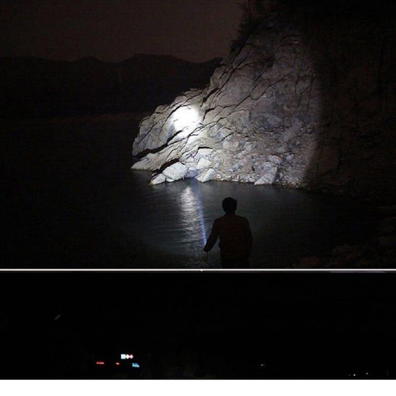 Rechargeable LED Torch with Safety Hammer & Zoom