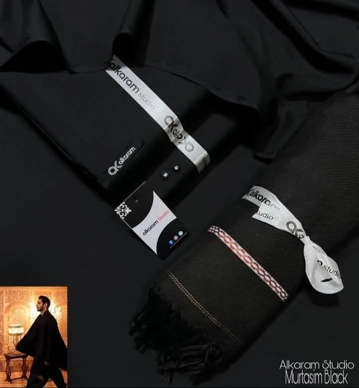 Black Wash & Wear Men Suit Winter Ready
