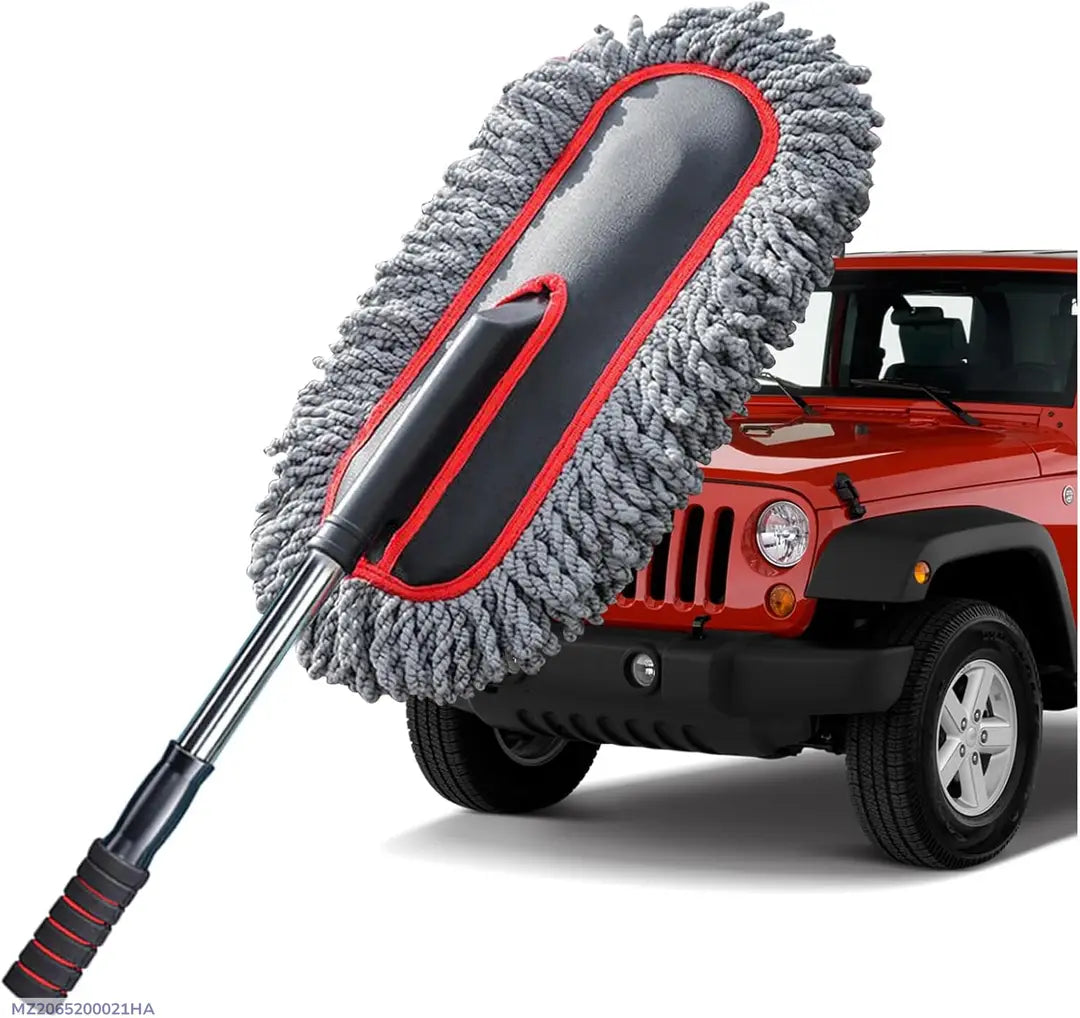Microfiber Extendable Car Duster - Telescopic Long Handle Scratch-Free (33 Inch)
