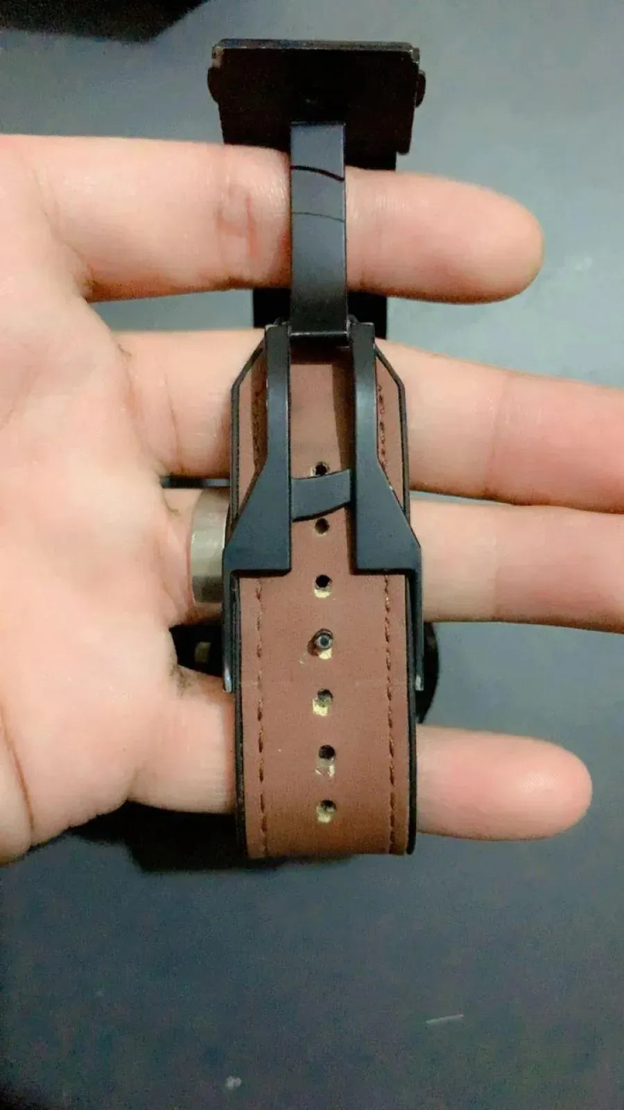 Men's Brown Leather Chronograph Watch