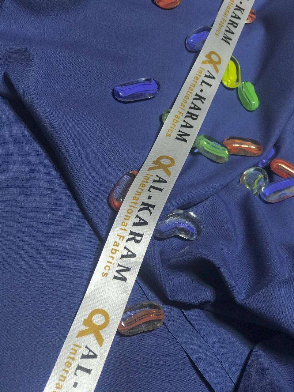 Men's Blue Wash & Wear Plain Suit Summer