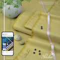 Men Unstitched Cotton Suit Yellow Summer Pakistan