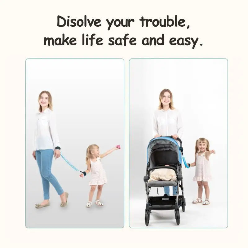 Child Safety Anti-Lost Wrist Link – Adjustable Baby Safety Harness Leash with Lock – Toddler Walking Strap for Outdoor Travel
