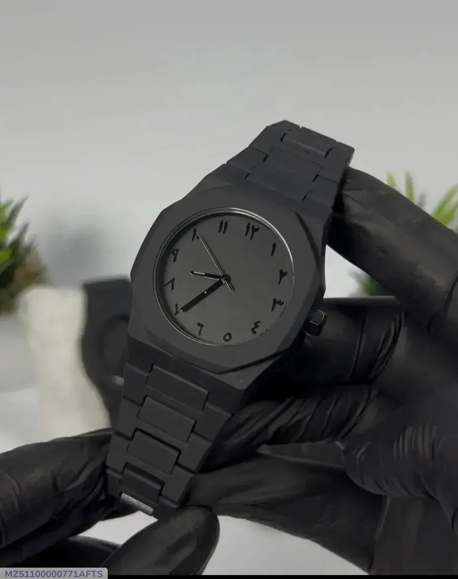 Men's Black Carbon Fiber Analogue Watch