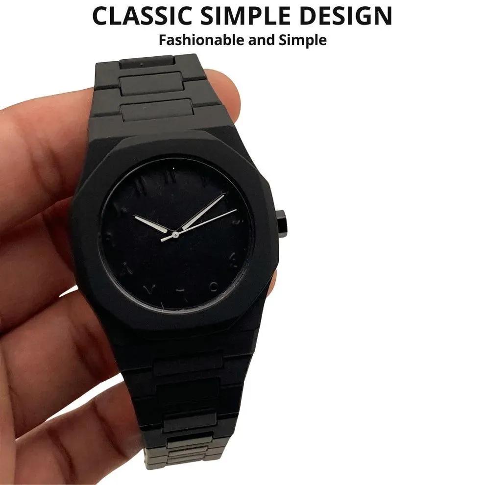 Men's Black Carbon Fiber Analogue Watch