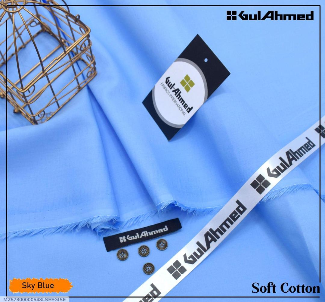 Soft Cotton Plain Suit Blue 8 Button Unstitched