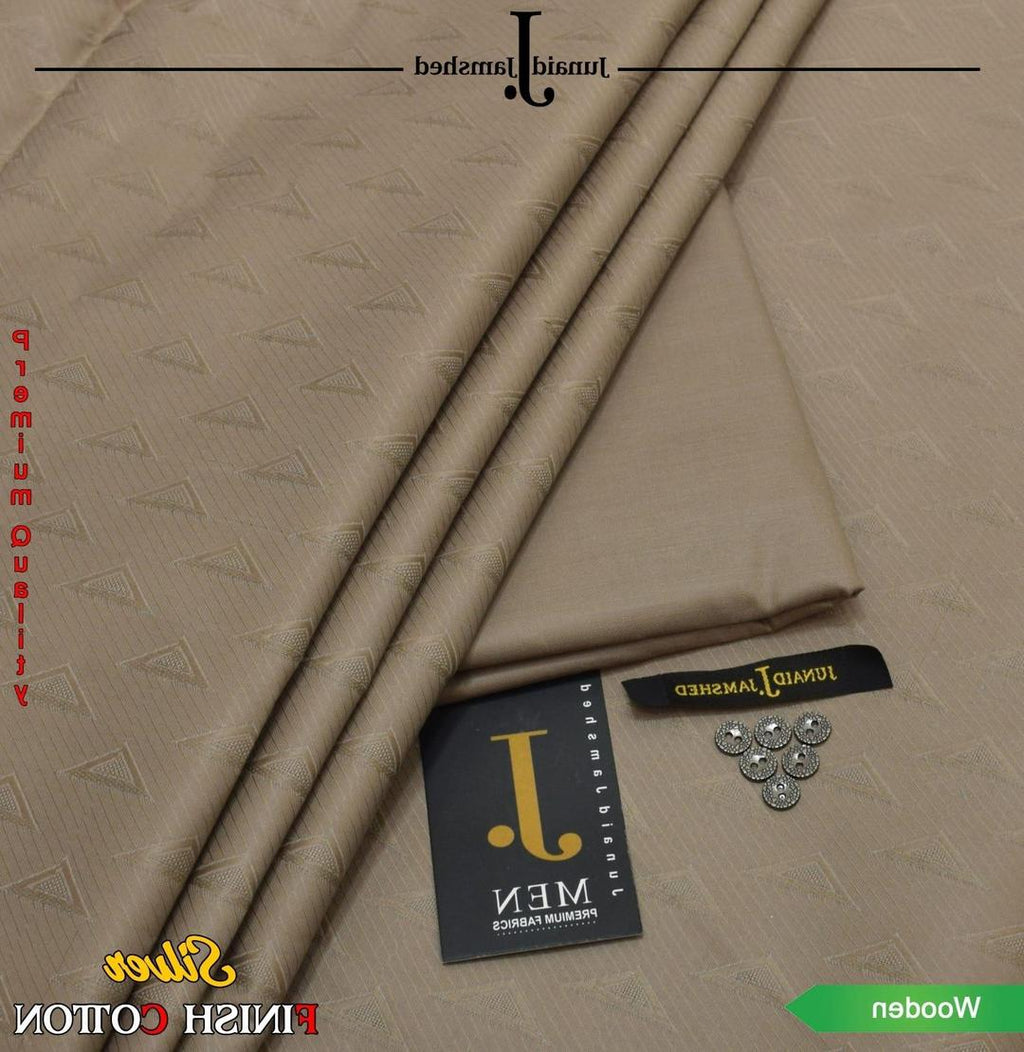 Men's Textured Brown Cotton Suit with Silver Buttons