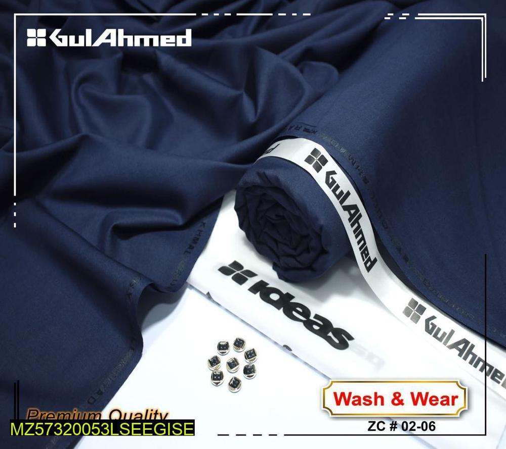 Men's Wash & Wear Plain Suit Navy Blue
