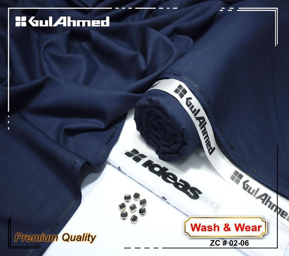 Men's Wash & Wear Plain Suit Navy Blue