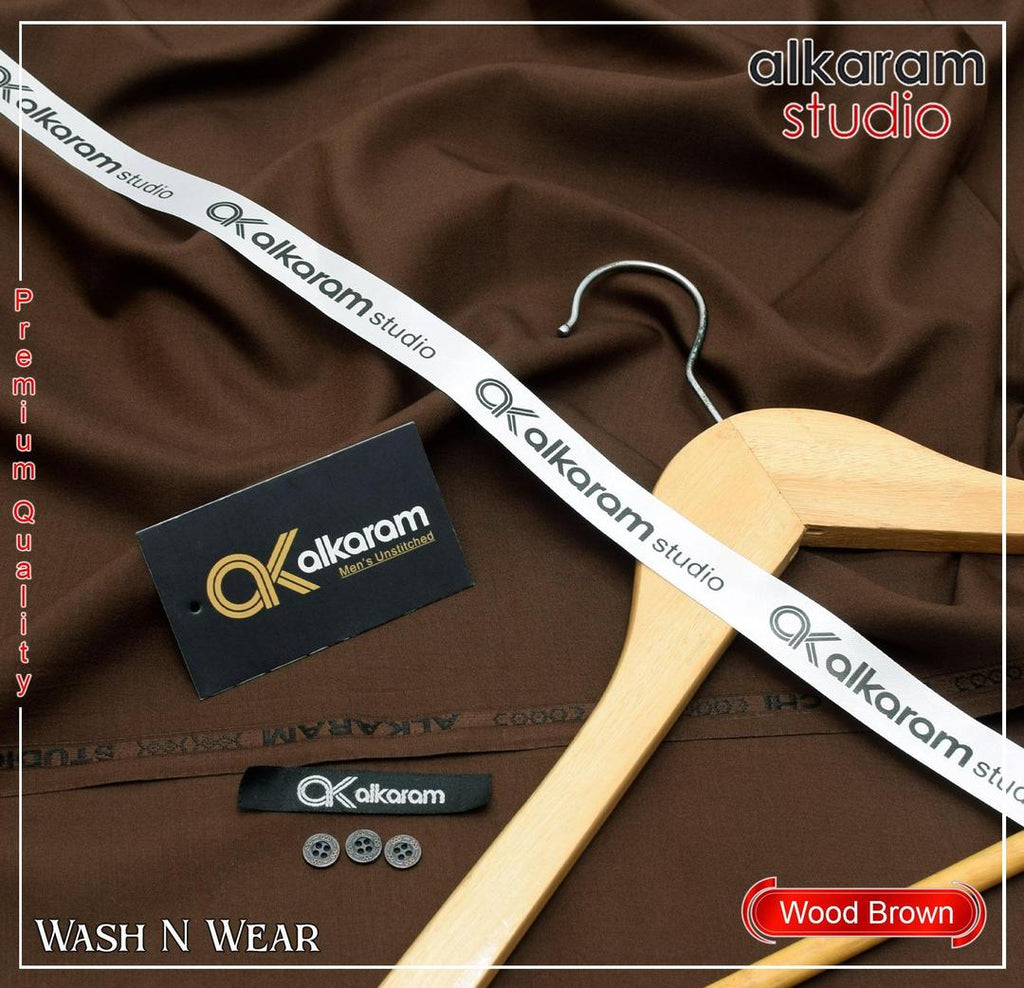 Wood Brown Unstitched Suit for Men Winter Wear Wash & Wear