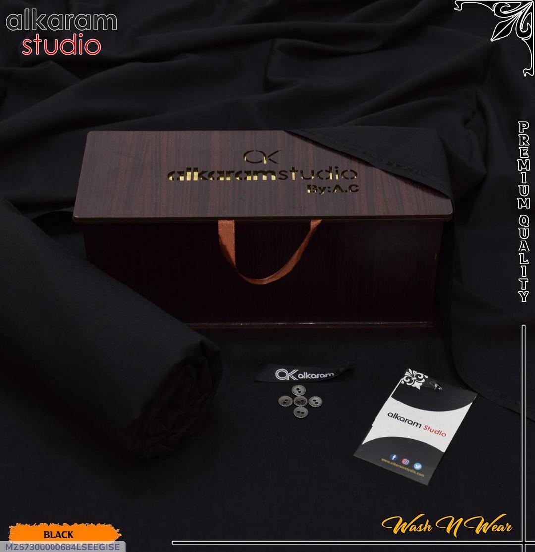 Premium Black Wash & Wear Suit for Men