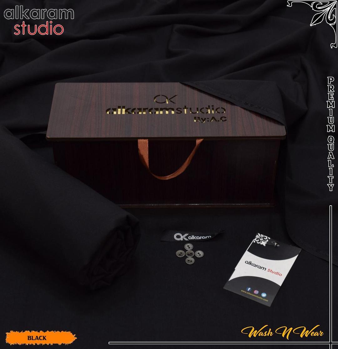 Premium Black Wash & Wear Suit for Men