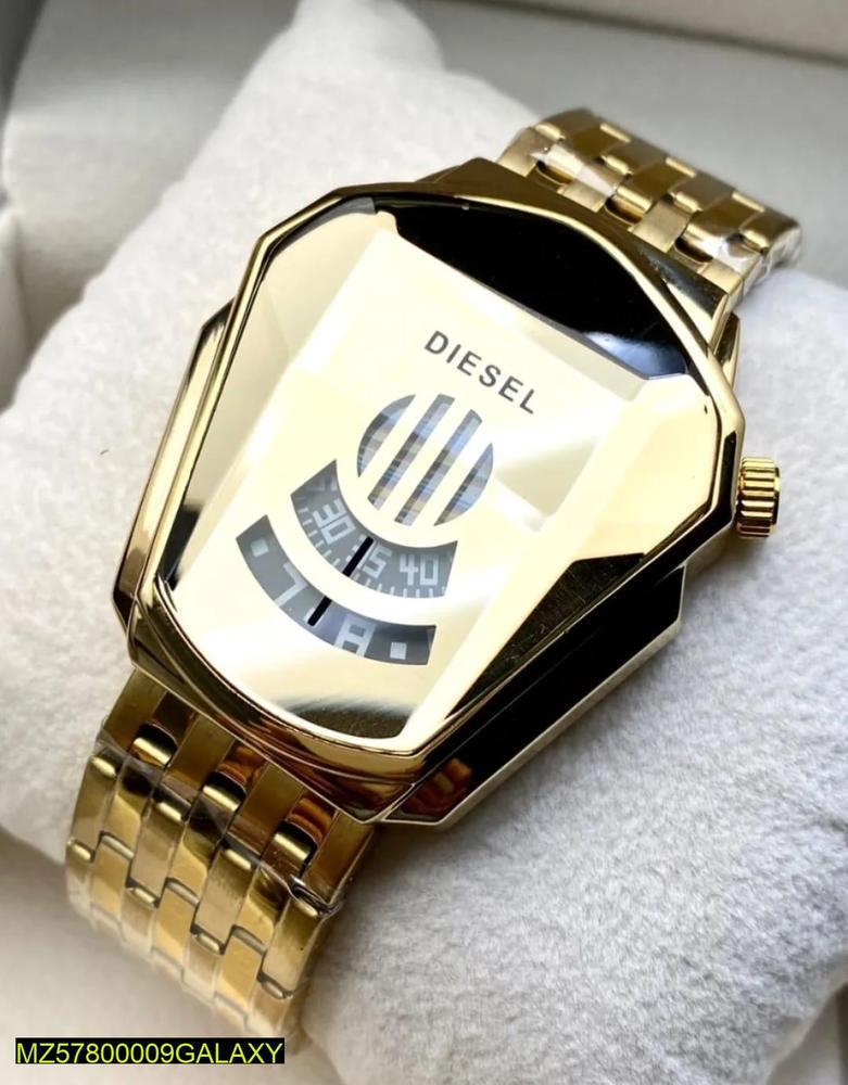Gold Diesel Digital Watch for Men
