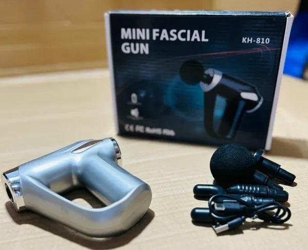 Mini Rechargeable Massager Gun Silver Portable