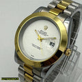 Men's Gold Silver Two Tone Watch with Date Window