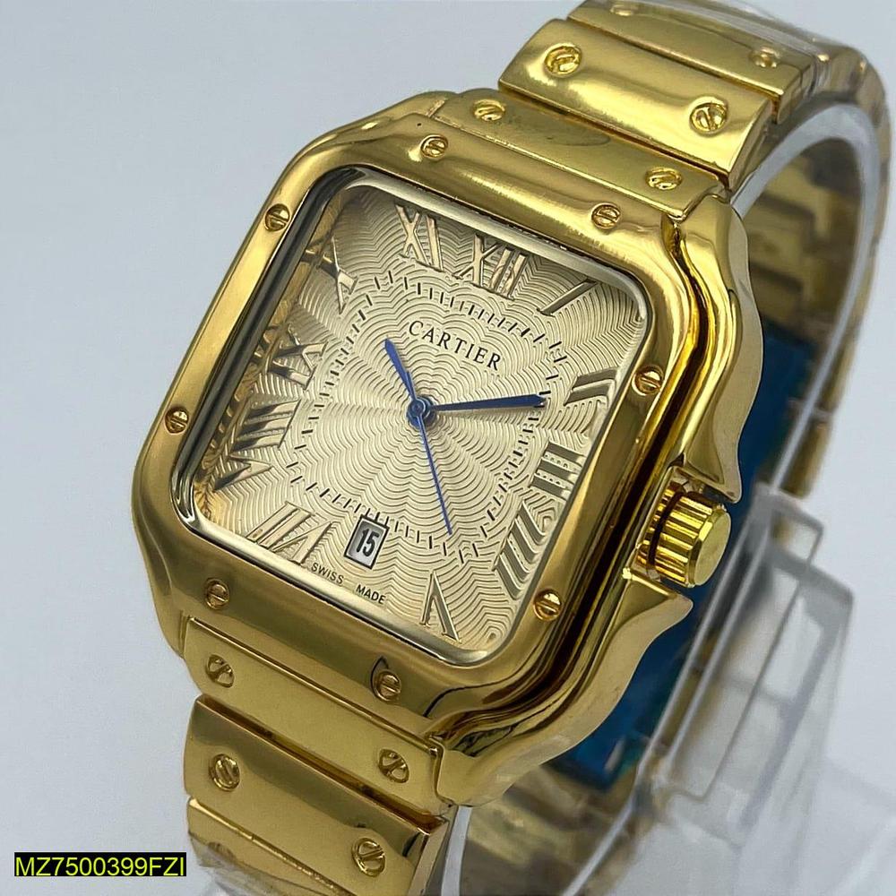 Carter Gold Stainless Steel Watch with Roman Numeral