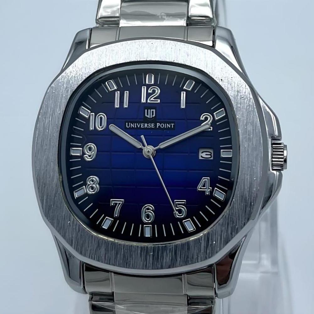 Men's Stainless Steel Watch Blue Dial Quartz Movement