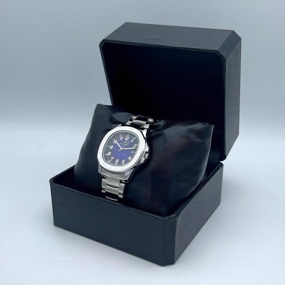Men's Stainless Steel Watch Blue Dial Quartz Movement