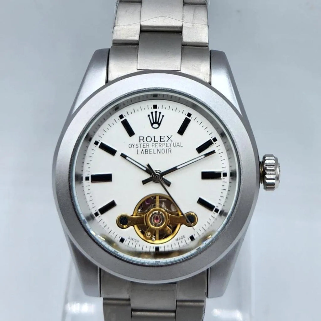 Stainless Steel Men's Watch White Dial Water Resistant