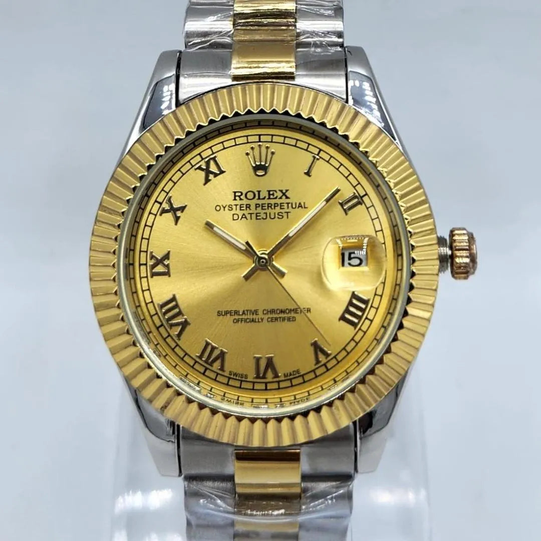 Men's Rolex Submarmer Gold Stainless Steel Watch