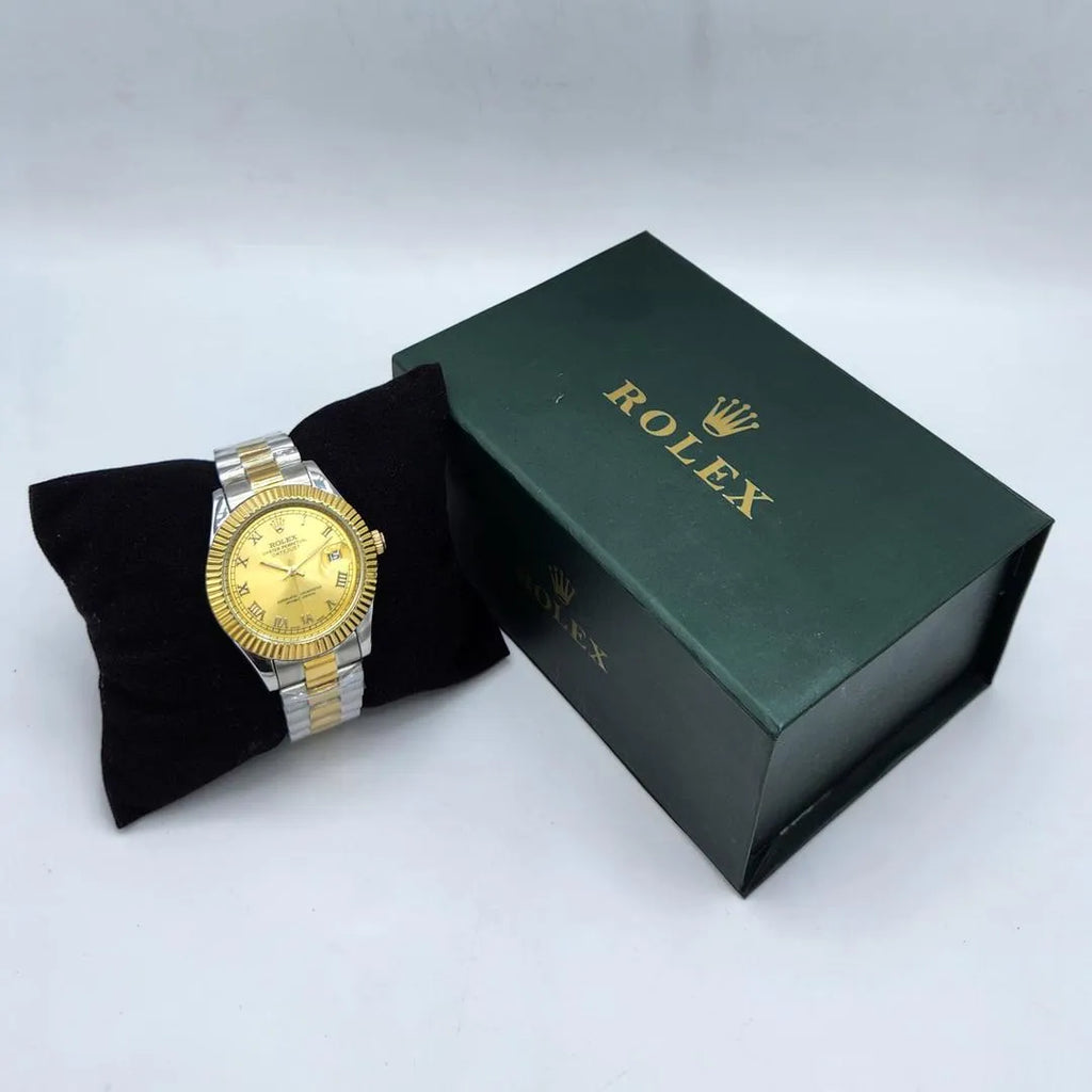 Men's Rolex Submarmer Gold Stainless Steel Watch