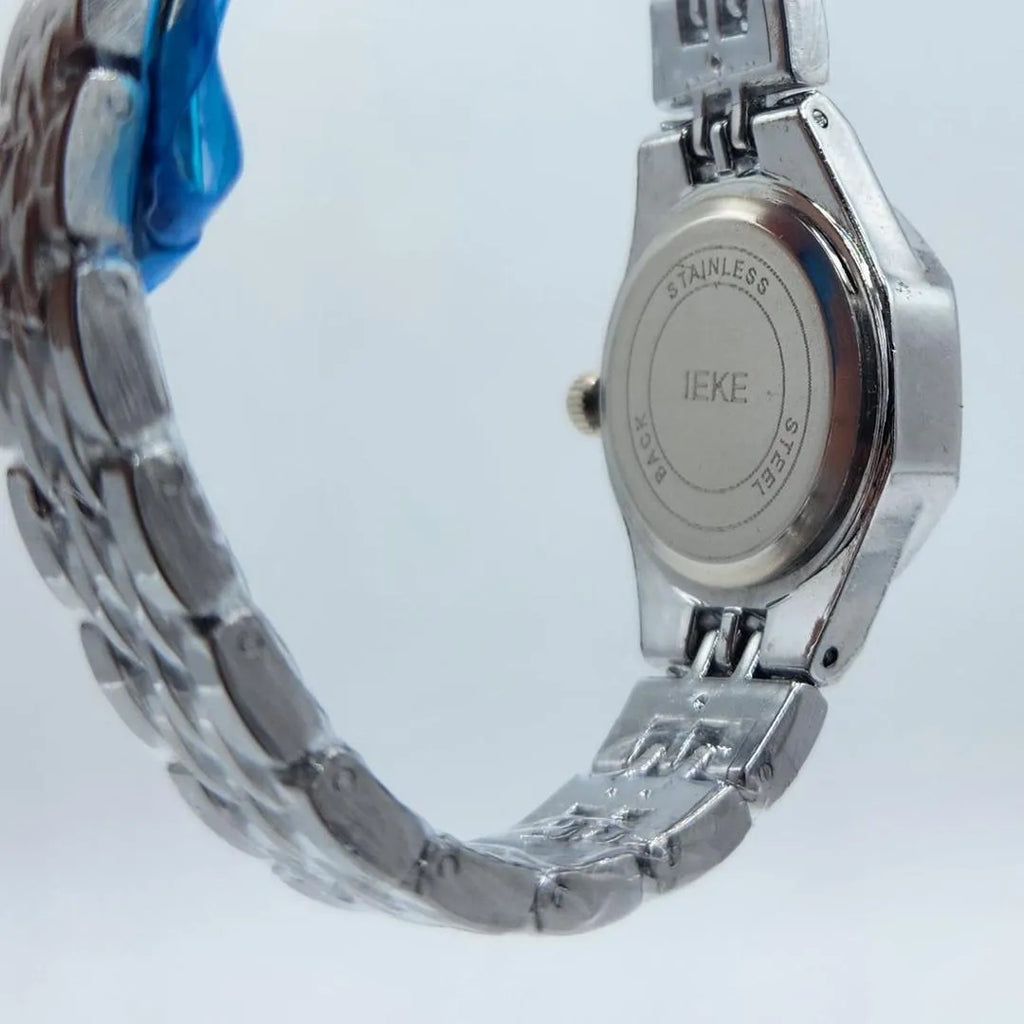 IKEA Stainless Steel Octagonal Watch with Crystal Studded Dial