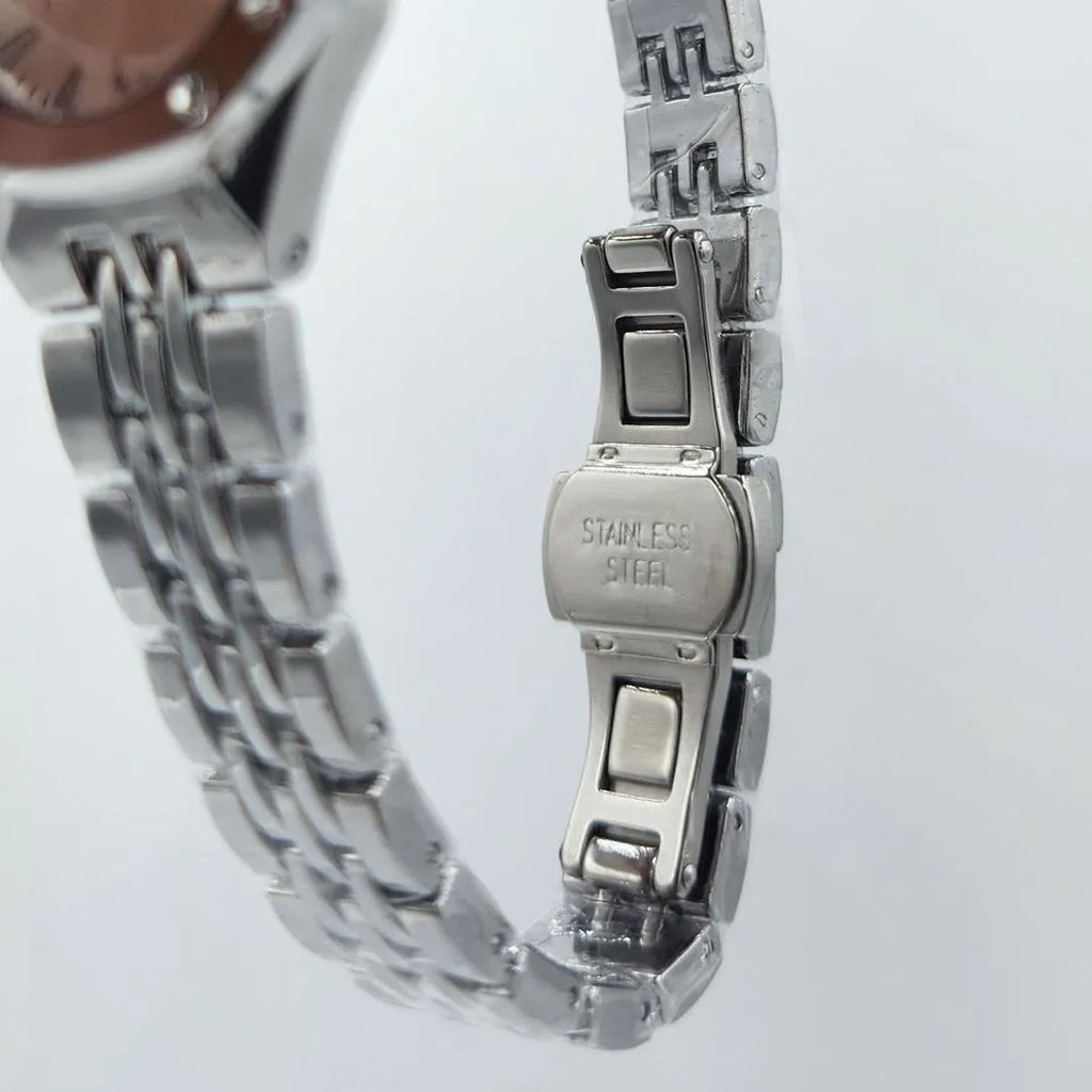 IEKE Women's Stainless Steel Watch Gold Silver Crystal Bezel