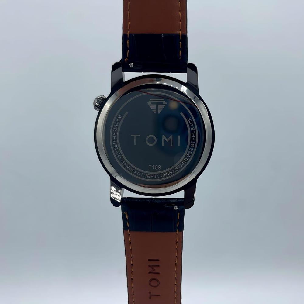 Men's Stainless Steel Watch with Transparent Gear Mechanism Offwhite Dial