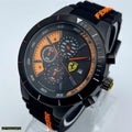 Ferrari Style Black Orange Watch for Men