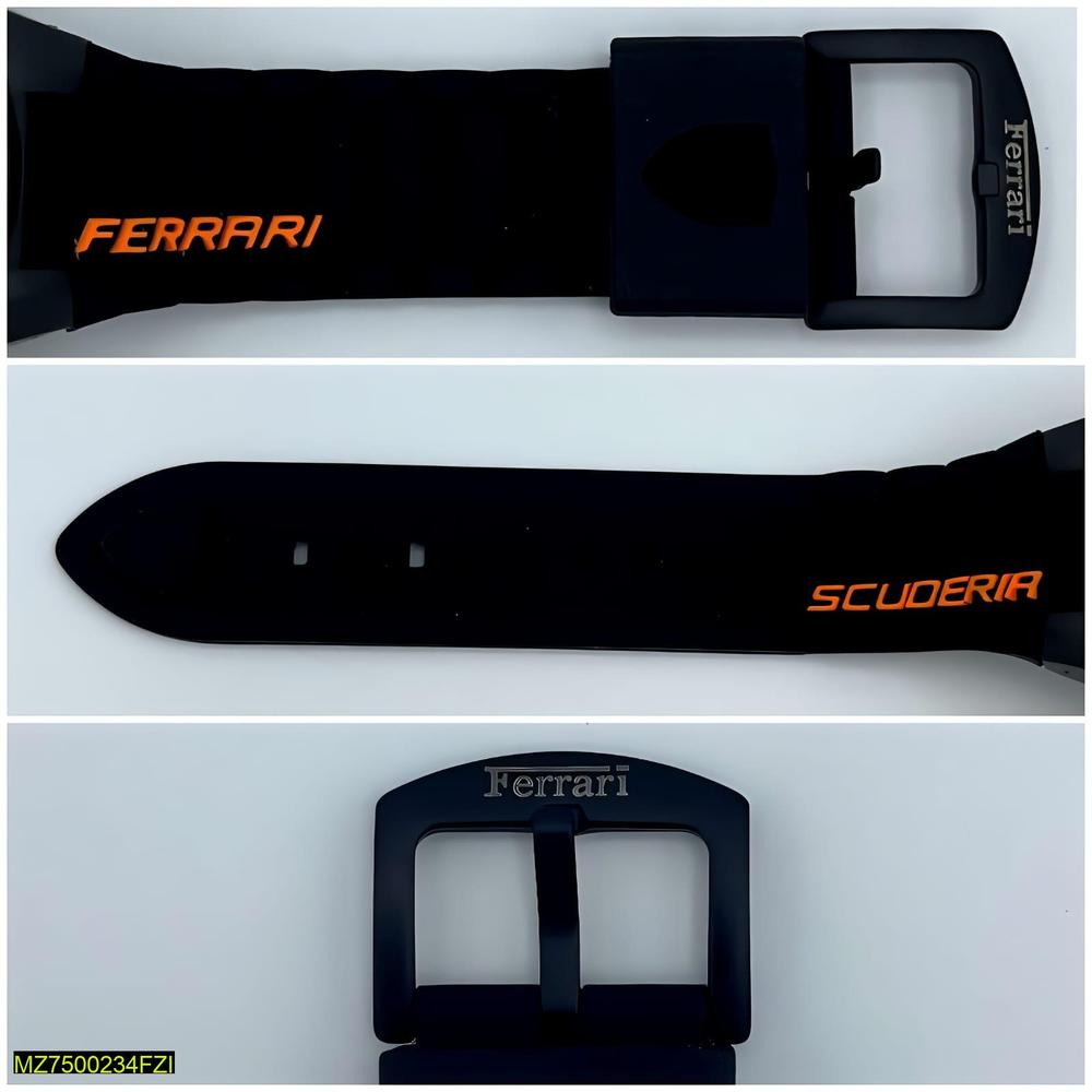 Ferrari Style Black Orange Watch for Men
